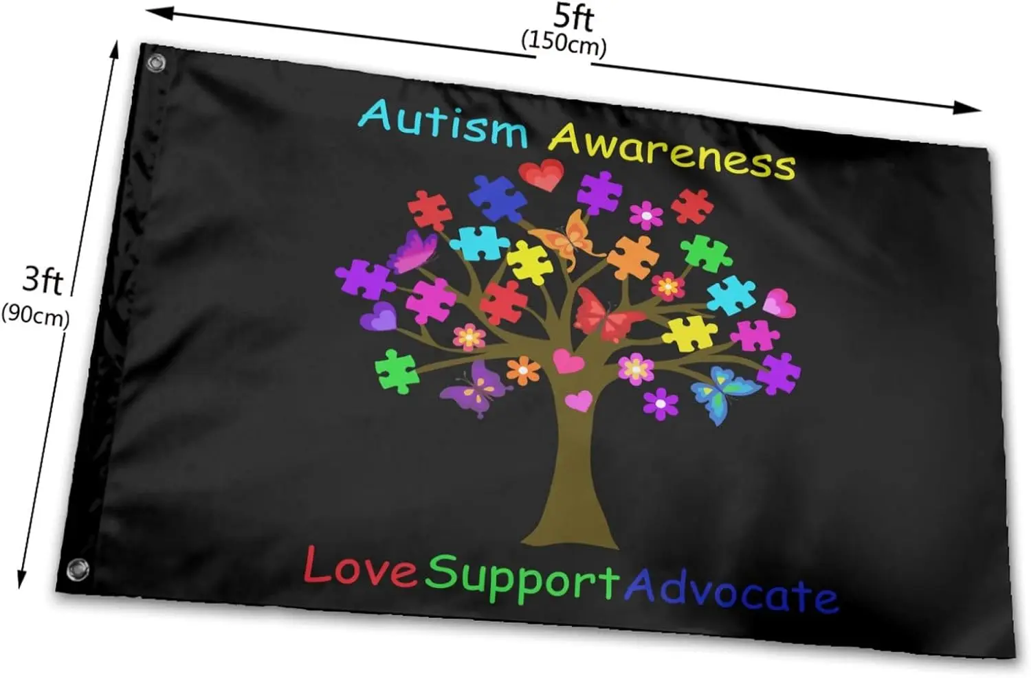 Flagicts 100% Polyester Autism Awareness Flag