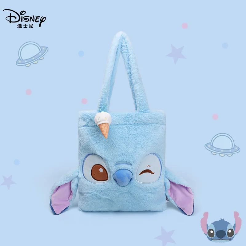 

Disney Genuine Sell Cute Stitch plush bag Angel Doll Large Capacity Shoulder Bag Stitch Handbag