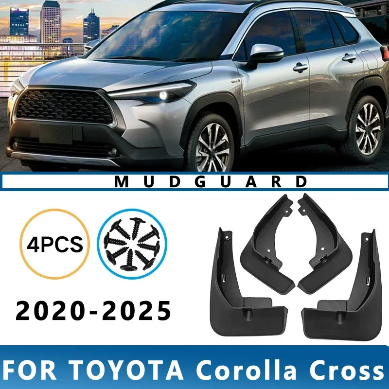 

Mud Flaps Fit for TOYOTA Corolla Cross 2020-2025 2021 2022 2023Mudguards Tire Fenders Splash Proof Accessories Wheel Guards 4ps