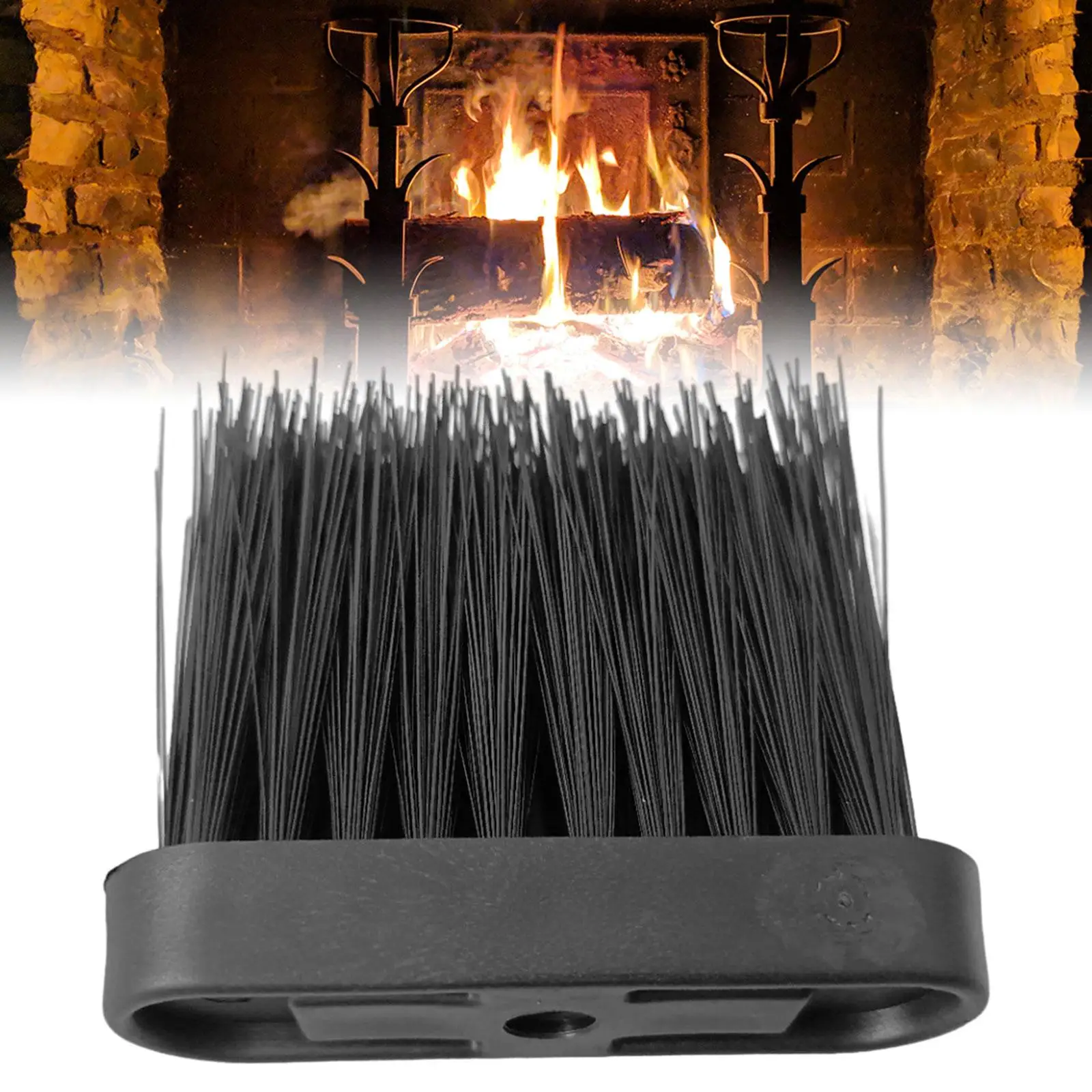 Fireplace Brush Efficient Oblong Brush Head for Fireplace Spare Parts Compatible with Firewood Stove and Chimney Kit