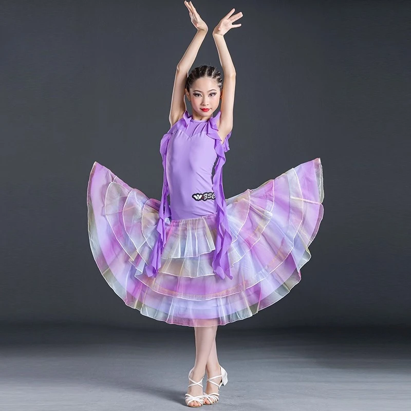 Moderne Tanzkleidung, Übungskleid für Mädchen und Erwachsene, Performance-Kleid, Wettkampfkleid nach nationalem Standard, Walzerkleid