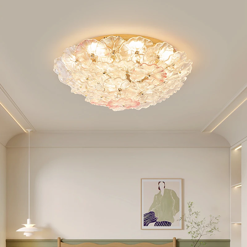 Bedroom Light Ceiling Light Petal Master Bedroom Full Spectrum Eye Protection Room Popular Creme Fraiche 2025 New Flower light