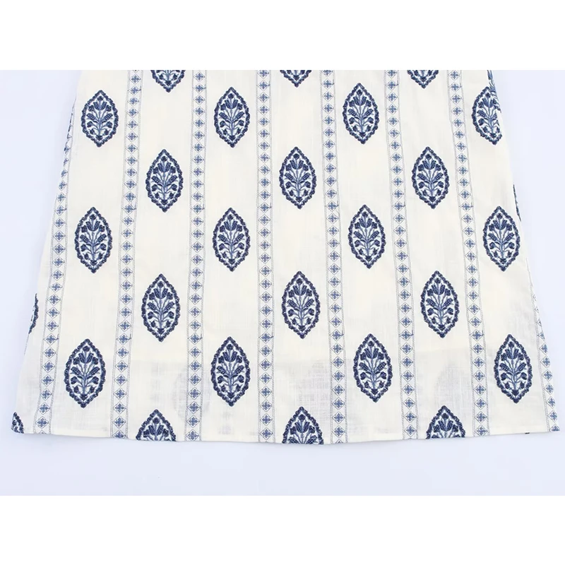 Sukienki damskie z haftem kwiatowym, seksowne, z wycięciami, linia A, midi, na ramiączkach, letnia sukienka, elegancka sukienka wakacyjna, vestidos