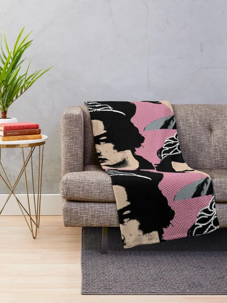 Matt Healy style pop art Throw Blanket Sofa Throw Hairys Camping cosplay anime Plush Blankets