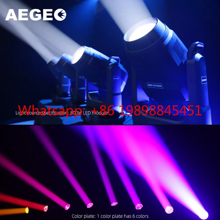 800W 3IN1 LED Beam Spot Wash Moving Head Light CMY CTO DMX Profile Frame Cutting Gobo Zoom Sharpy Beam With Fold Hook