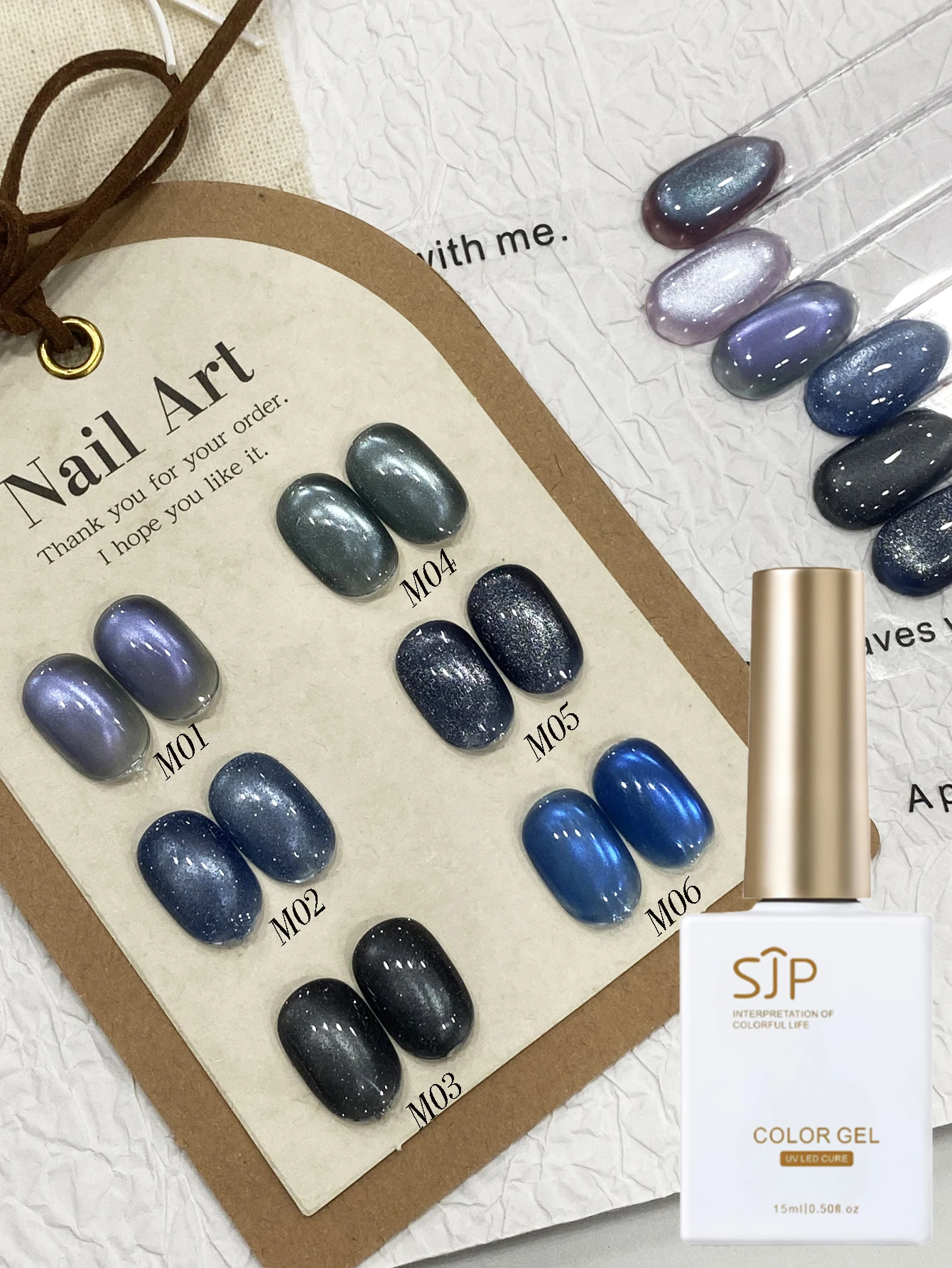 

15ML Spring and Summer Blue Cat Eye Nail Polish Gel UV Nail Gel Manicure Gel Suitable for Christmas Manicure Charm Nail Art