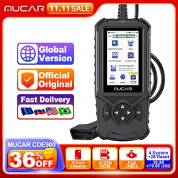 MUCAR-CDE900 Obd2 Ferramenta diagnóstica do carro do varredor, auto motor, ABS, SRS, TCM 4, leitor de código do sistema, varredura automotivo, diagnóstico, atualização livre