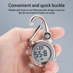 Digital Carabiner Clip Watches Sport Clock Electronic Luminous Fob Watch Temperature Display Mountaineering Clocks