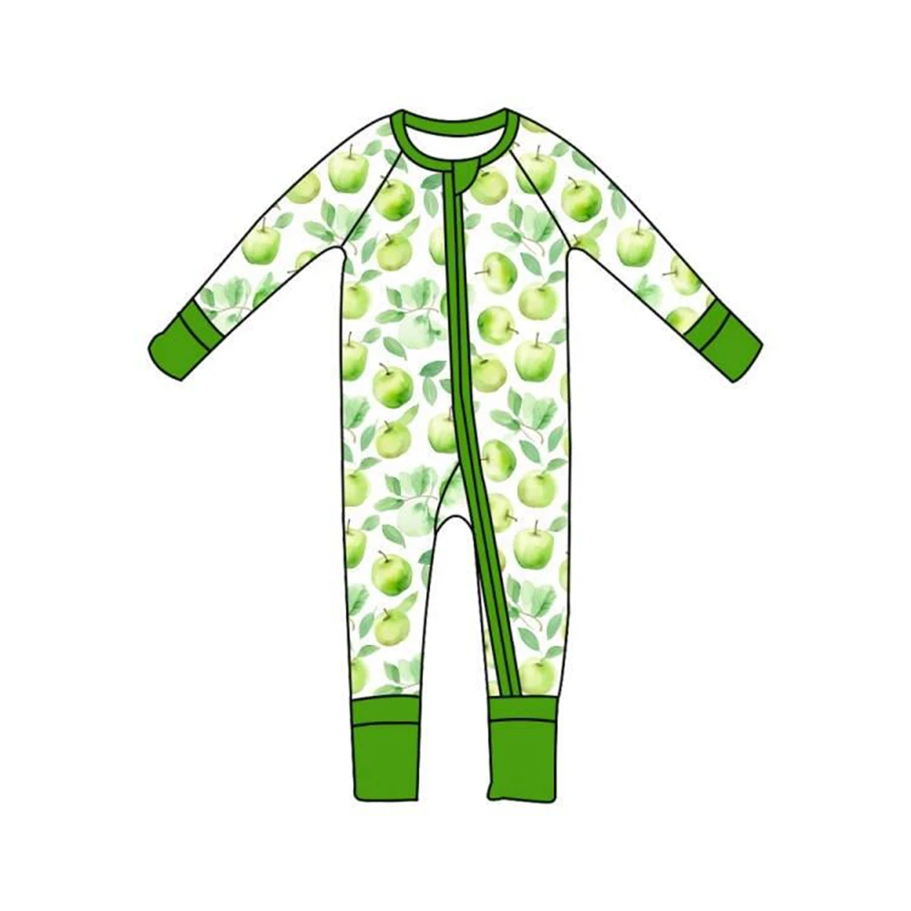 Boutique children's clothing collection long-sleeved onesies one-piece zipper goldfish print baby clothing custom romper