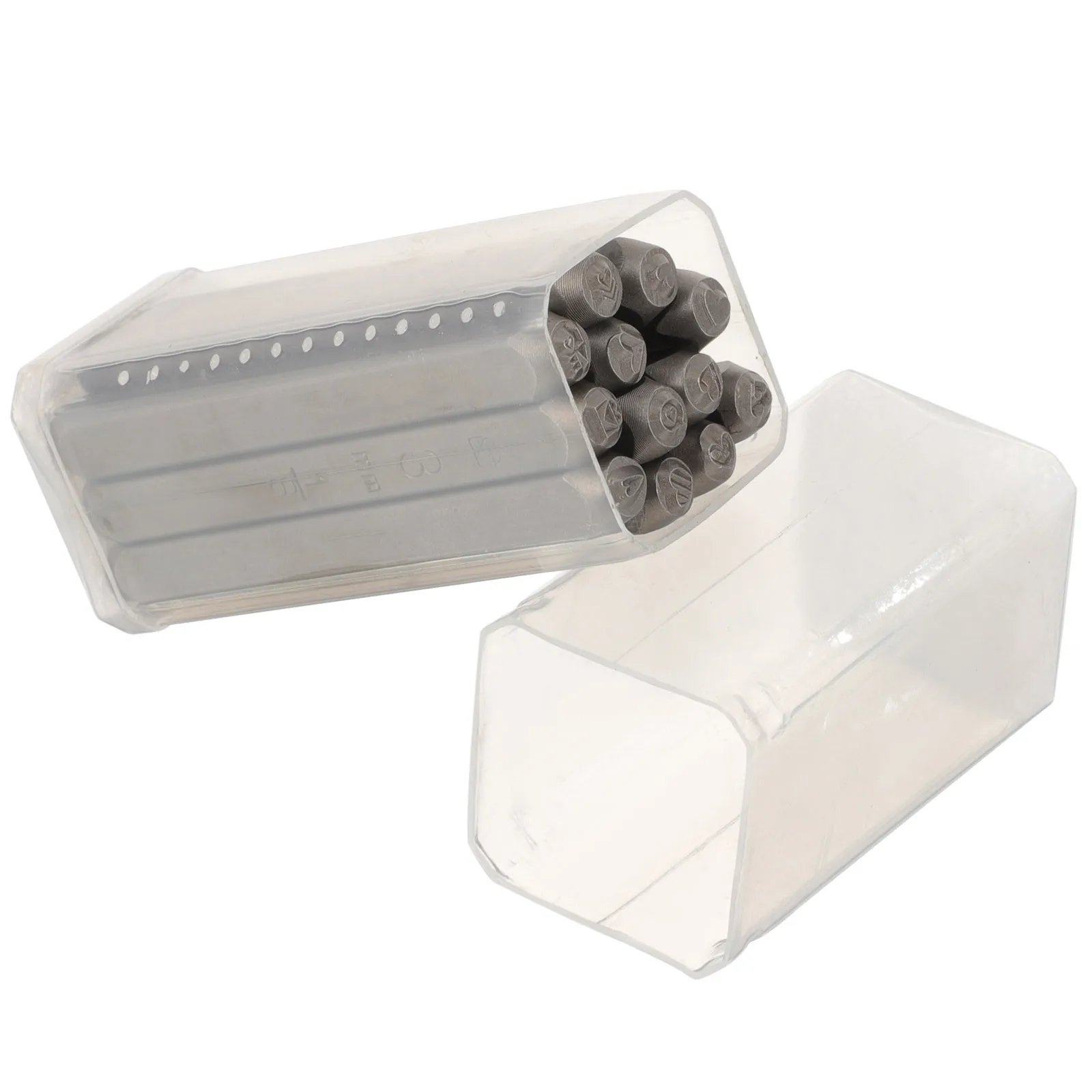 12pçs conjunto de selos de aço em forma de coração, ferramentas artesanais, acabamento fino, armazenamento portátil, fácil de transportar, perfurador de metal