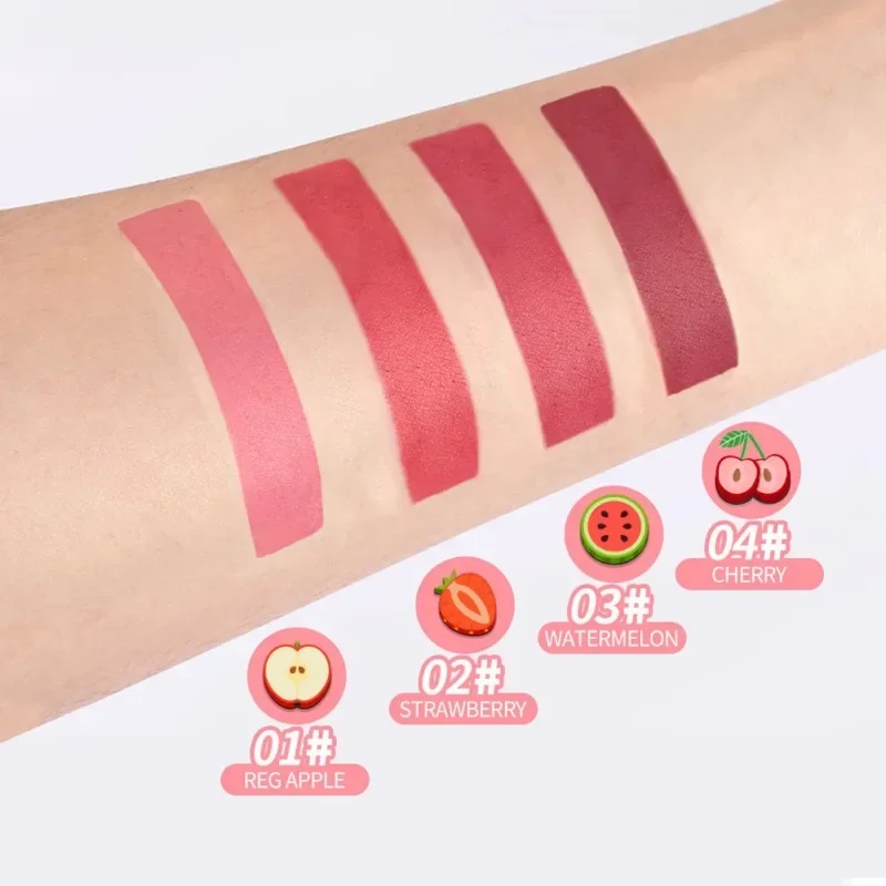 Private Label 4 Fruit-flavor Lip Tint Clear Hydrating Moistuizing Long Lasting Easy To Wear Sexy Plump Bulk Makeup for Eyes&lips