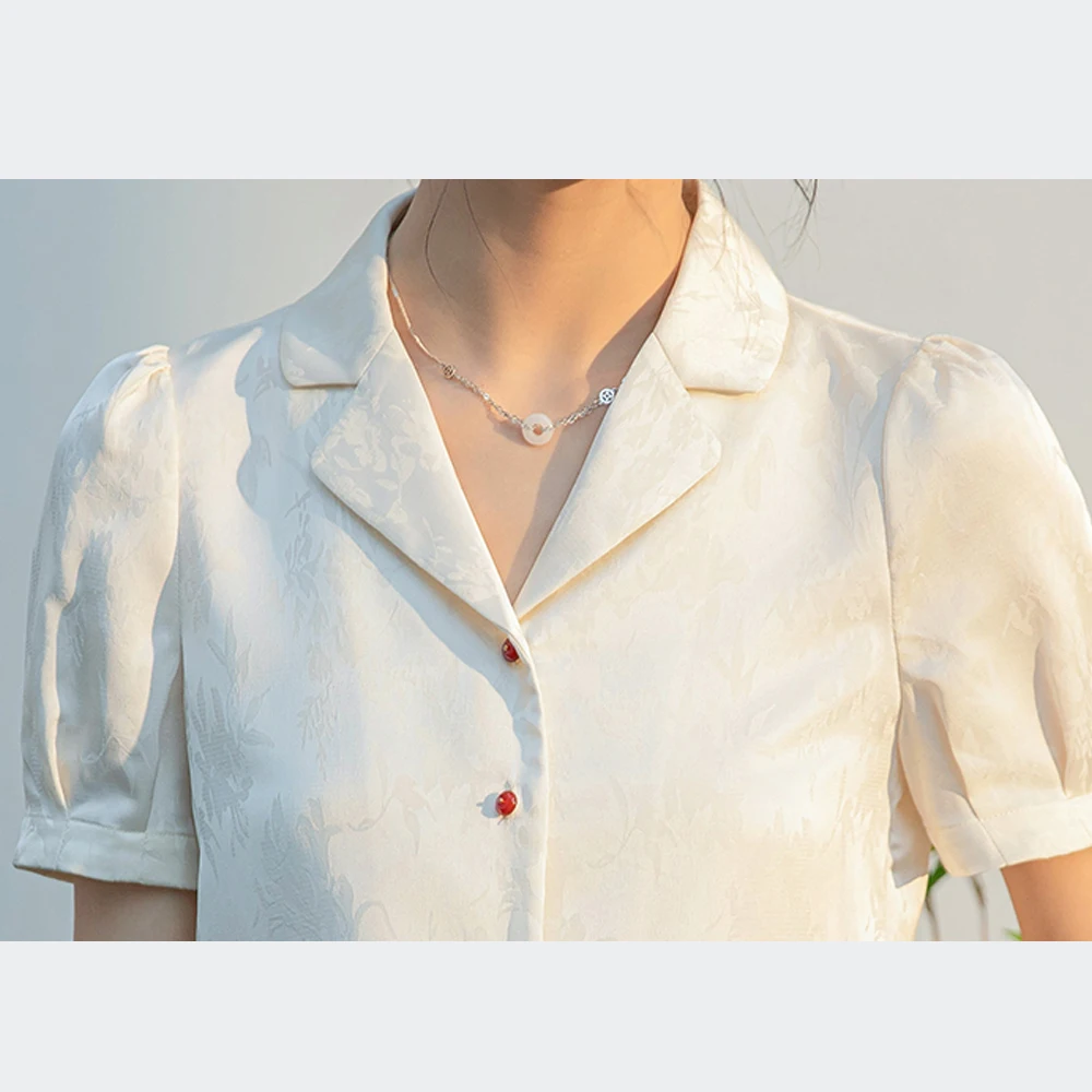Ladies And Girls Summer Fashion Slim Blouse Shirts Simple Elegant Short Sleeve Women Tops Female Casual All-Match Blouse Shirts