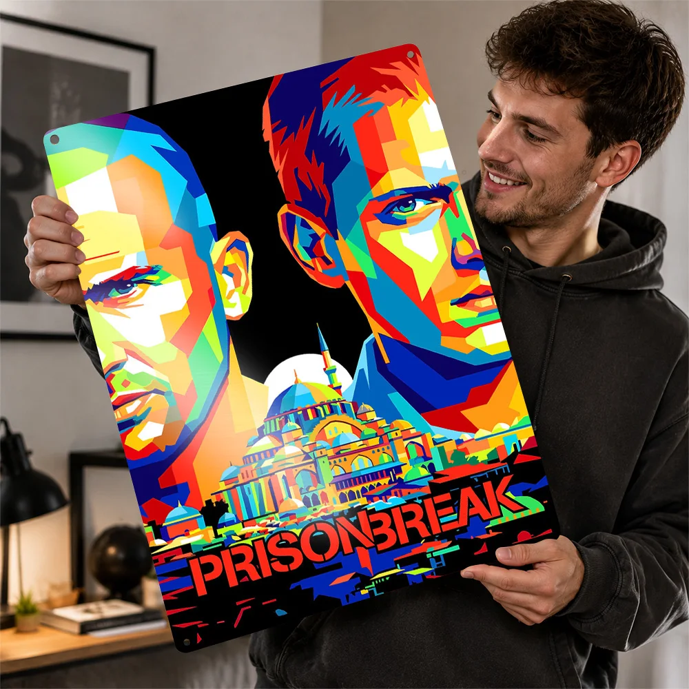 Prison Break Pop Art Metal Poster Perfect Gift for Fans Lovers Customized Wall Art Metal Sign for Wand Deko Room Accessories