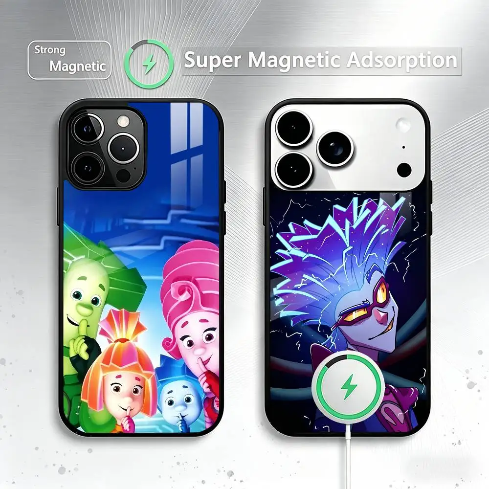 Russian animation The F-Fixies Phone Case For iPhone17,16,15,14,13,12,11 Plus,Pro Magnetic For Magsafe Wireless Charging
