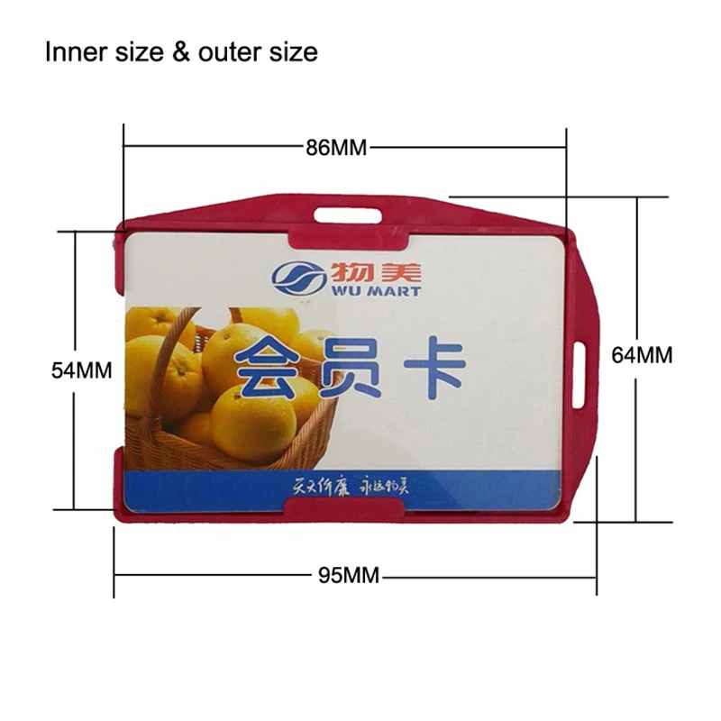 Double Sided Card Holder Portable Multi-use Hard Badge Work ID Card Holder Protector Cover Case Transparent White Box Card Sleev