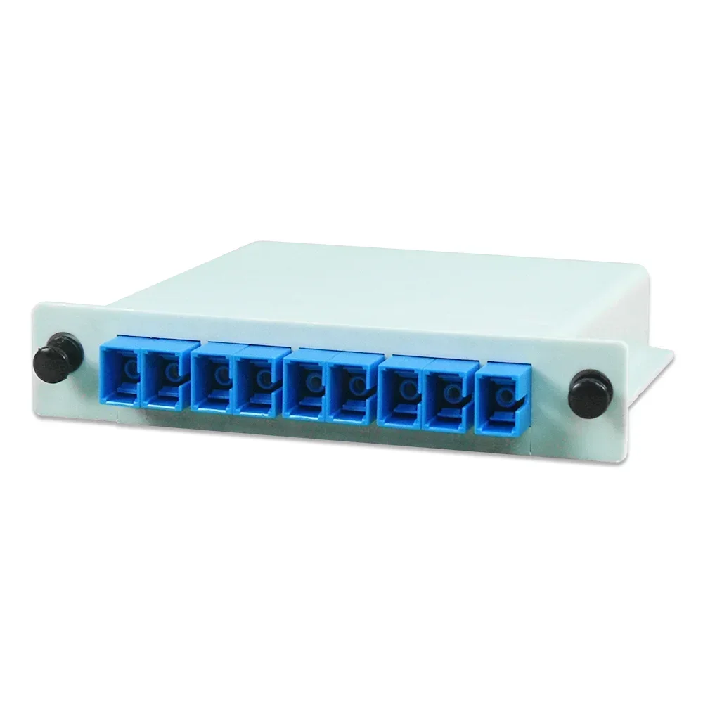 OPTFOCUS 광섬유 스플리터 PLC SC APC UPC 1X2 1X8 1X16 FTTH 플러그인 타입 광섬유 스플리터 APC UPC