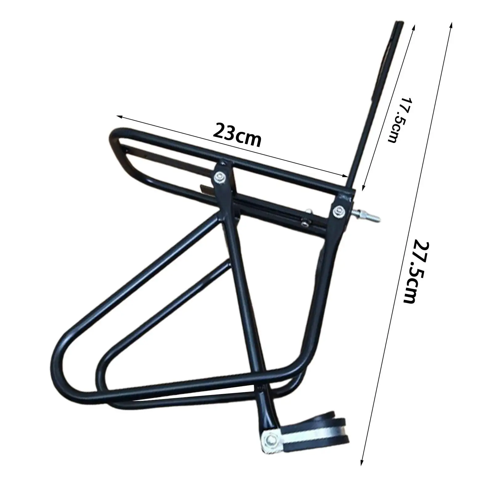 Bicycle Front Pannier Rack Steel Cargo Shelf Wear Resistant Touring Carrier for Adult Bikes Errands and Weekend Trips