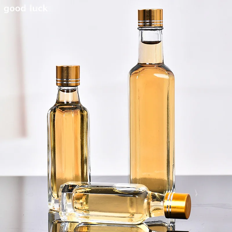 1Pc 50/100/150ML Transparent Empty Whisky Glass Liquor Bottle For Alcohol Wedding Gifts Wine Mini Container Storage Favour