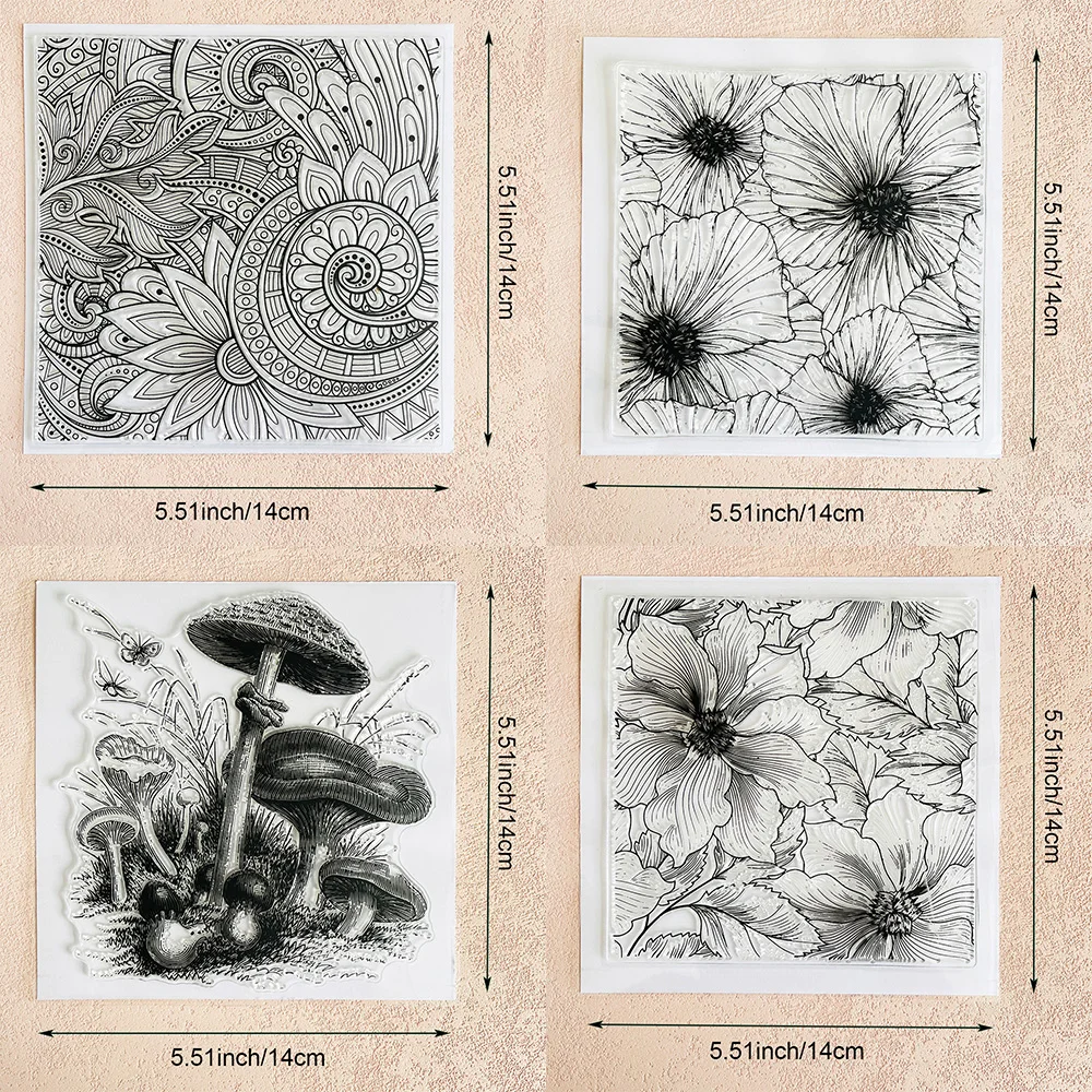 Blumen-Stempel/Siegel für die Gestaltung von DIY-Scrapbooking-Karten, Albumen und dekorativen Stempelarbeiten