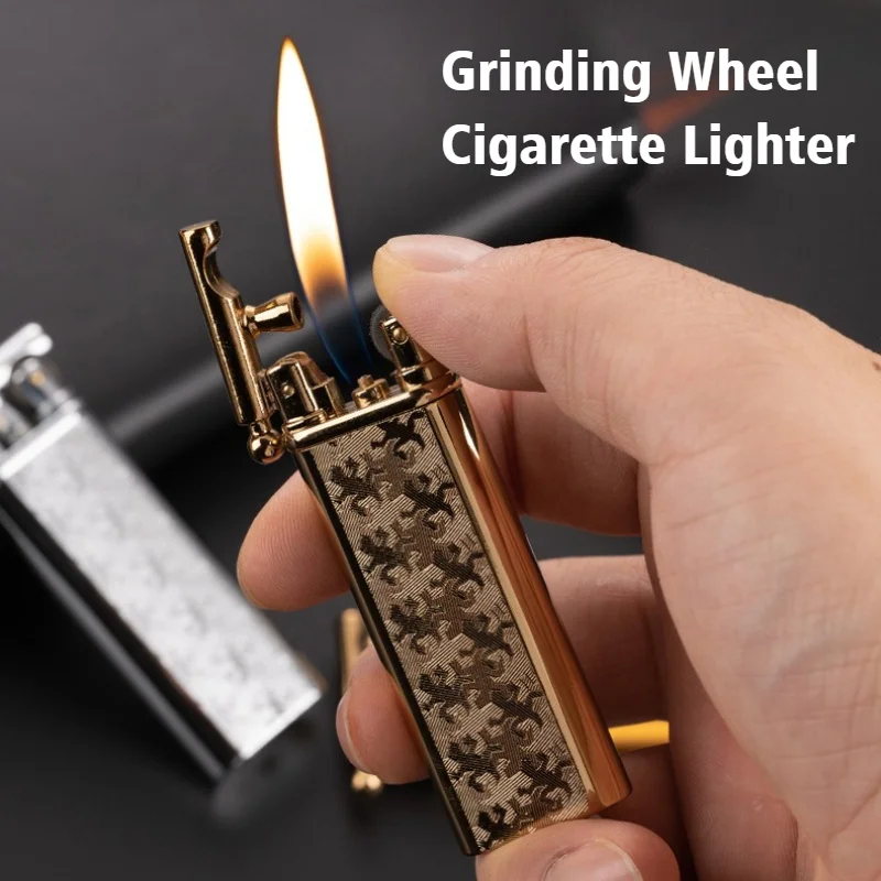

Cigar Igniters Grinding Wheel Inflatable Lighter for Smokes Metal Windproof Open Flame Cigarettes Lighters & Smoking Accessories