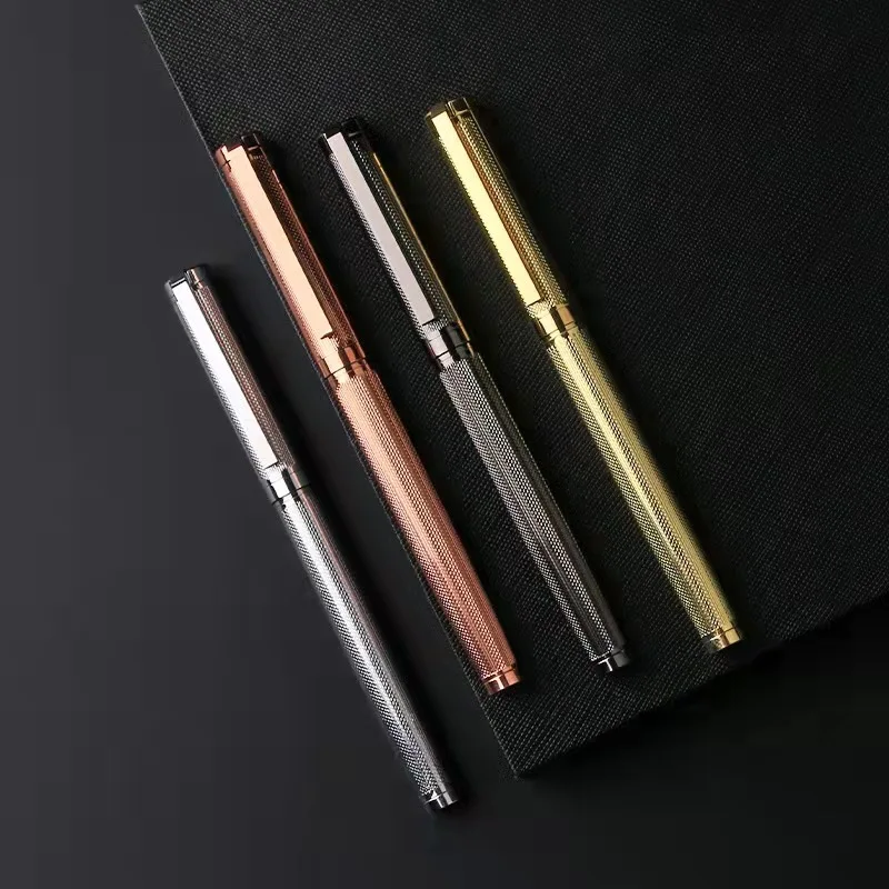 Black Forest Metal Fountain Pen Titanium Black Extra Fine Nib Beautiful Texture Excellent Writing Gift Pen