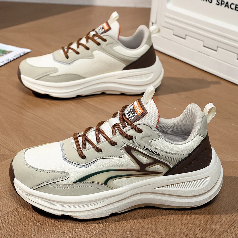 

Men's sports shoes fashion casual four season comfortable breathable outdoor thick sole wear-resistant running casual sneakers