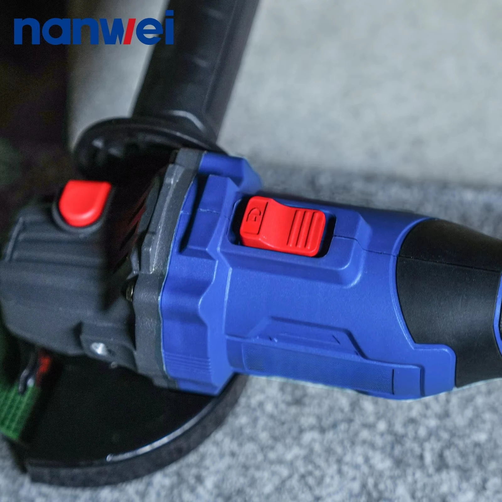 Amoladora angular NANWEI de 125 mm Velocidad ajustable 5000/7000/9800 Rpm, 20 V, motor sin escobillas