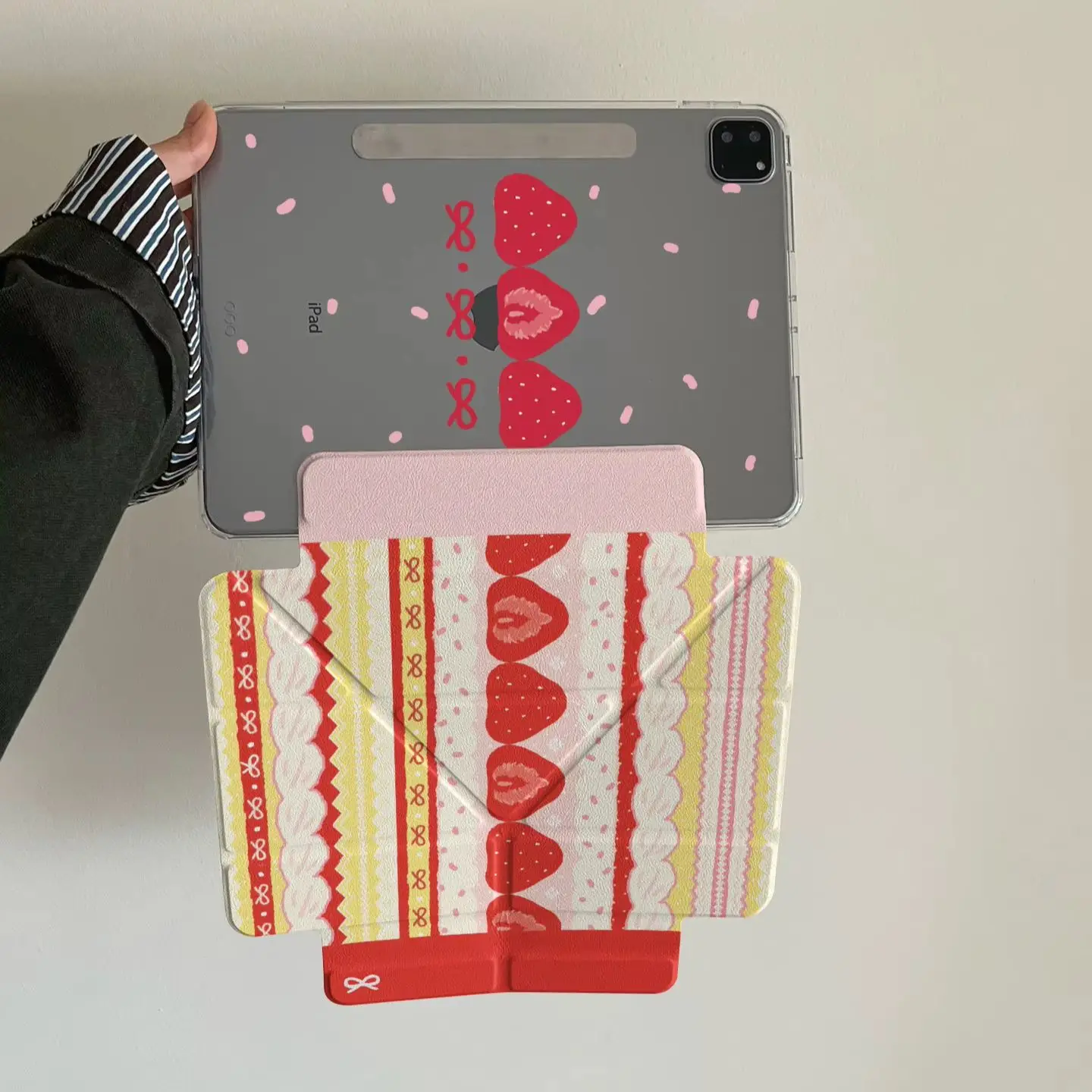 Korea Strawberry CreamCake Y2K ins Tablet Case For iPad Pro 13in 11th M5M4 12.9in A16 7/8/9/10th Air4/5/6/7 11in M2M3 Mini Cover