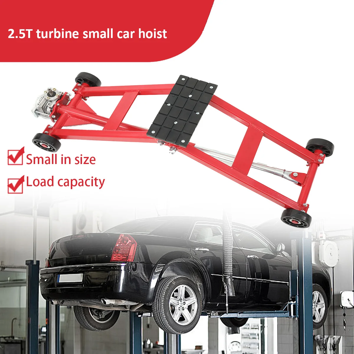 

2.5T/5510lbs Small Car Lifter Indoor Repair Factory Automatic Lift Home Garage for Auto Repair Shop, Garage Repair And Lifting