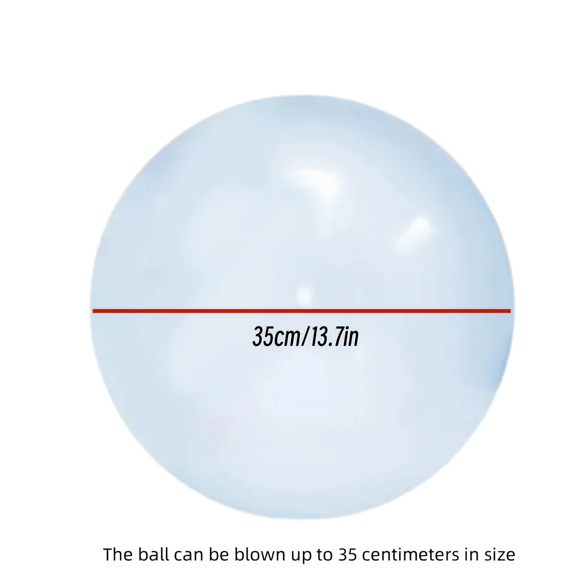 3pcs Random Color Giant Bubble Balls, Reusable Inflatable Balls, Durable Material, Easy To Fill, Perfect for Outdoor Games