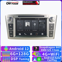 Qualcomm Snapdragon Android 12 PX6 Car GPS Radio For Toyota Avensis T250 2003-2010 Auto 4G SIM Stereo Head Unit CarPlay DSP DAB