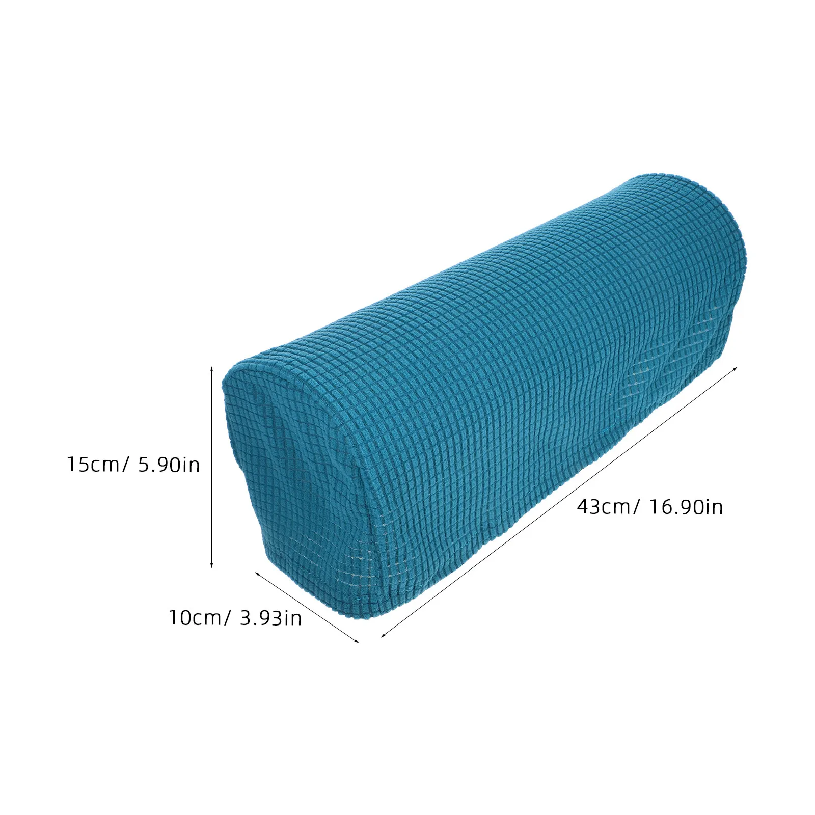 2Pcs Elastic Sofa Armrest Cover Premium Shuttle Weaving Protective Sofa Side Towel for Home Office Armrest Protector Blue