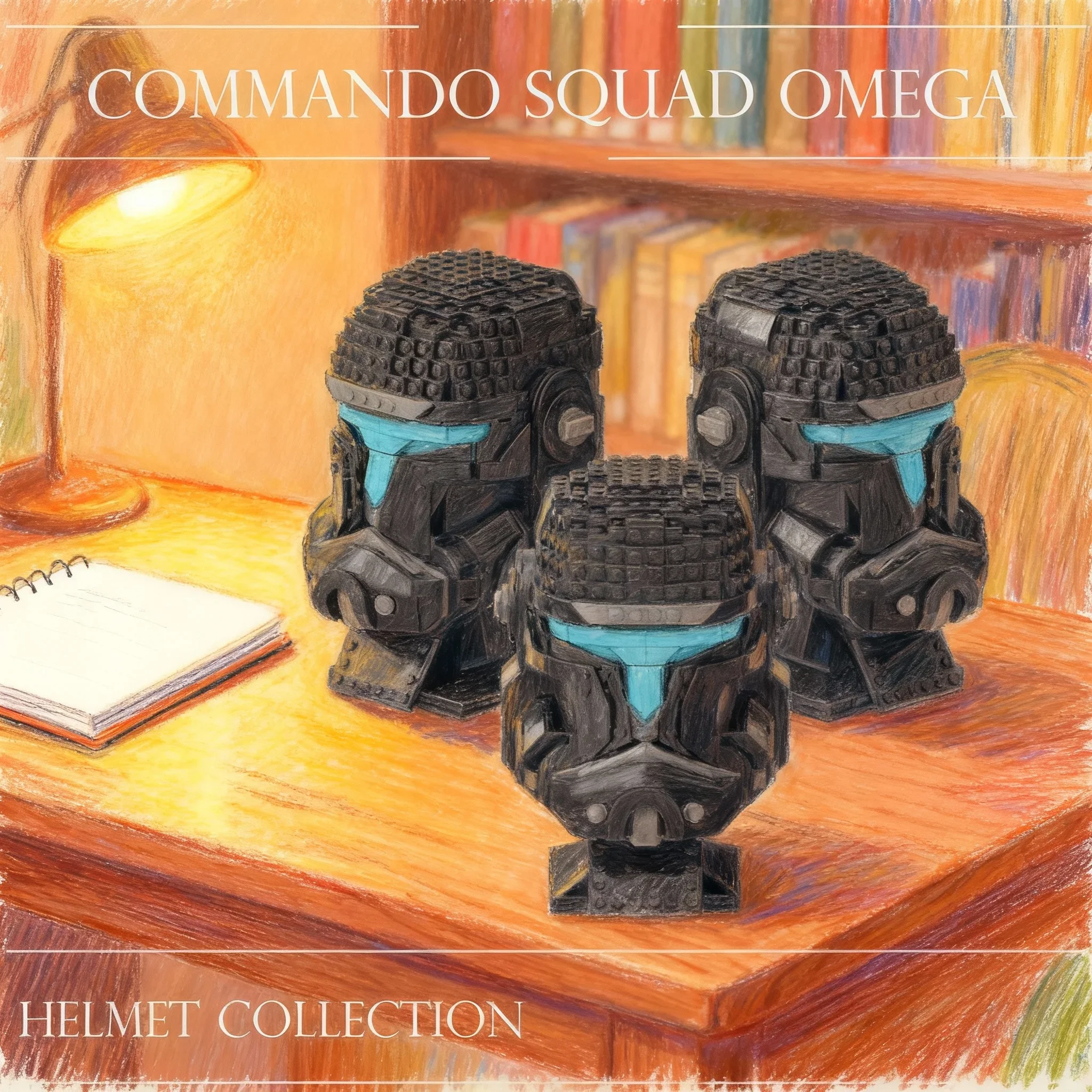 842pcs MOC Helmet Commando Squad Omega Star Battle Model Building Blocks Construction Toys Festival Gifts Creative Brick