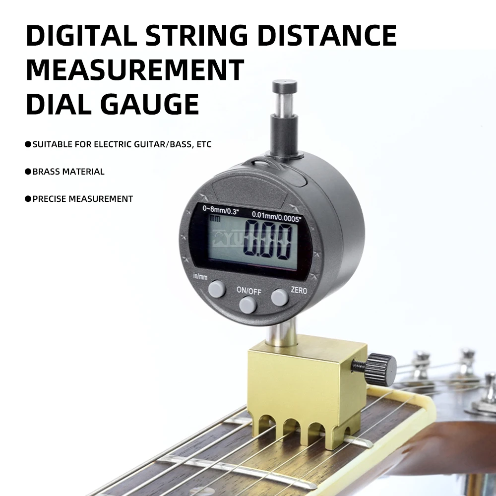 Digital Indicator for Acoustic-Electric Guitar String Height Measurement, Luthier Tool for Handmade Guitar Repair Maintenance