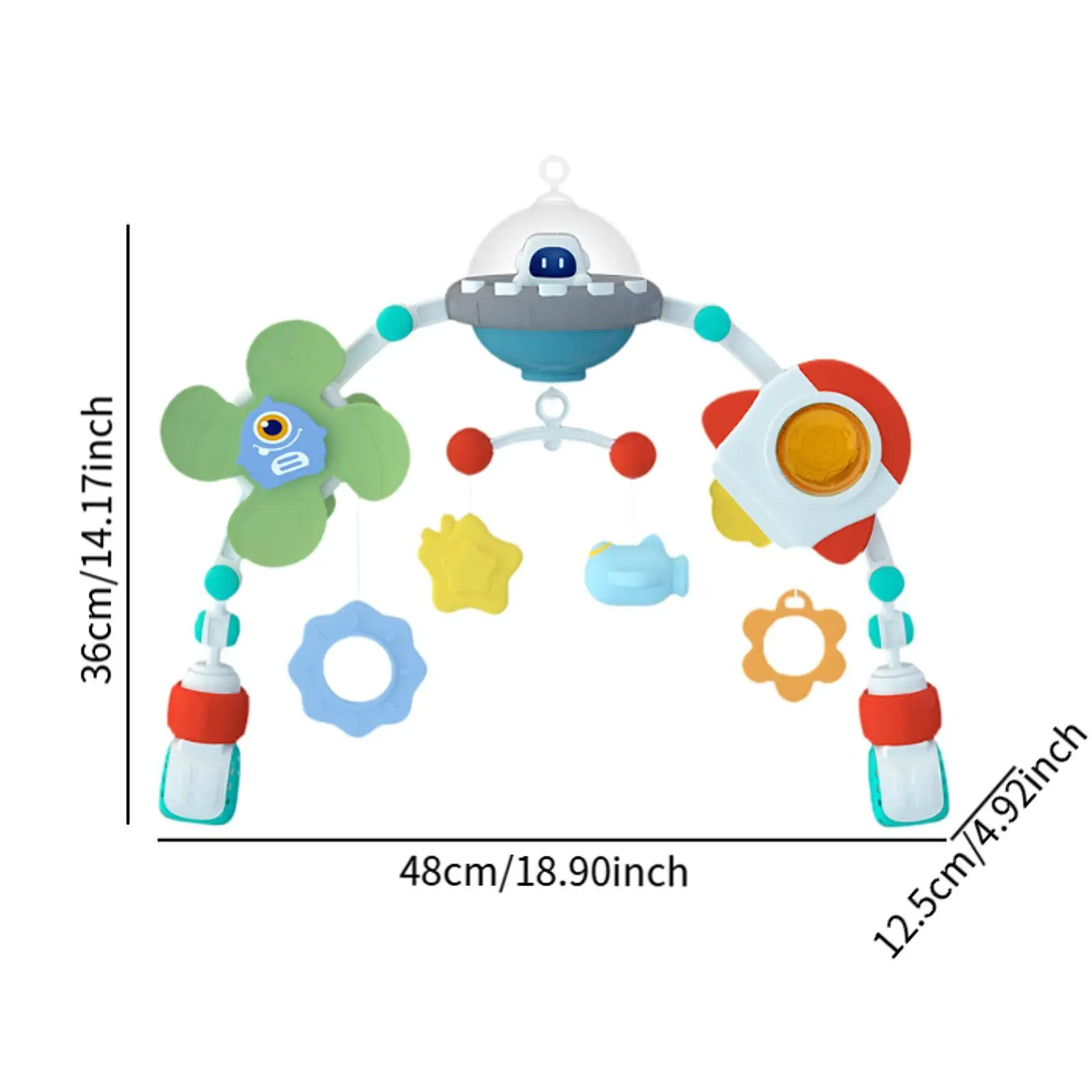 Culla per carrozzina con sonaglio giocattolo, sviluppo delle capacità motorie, giocattolo per culla ad arco per neonati, 0-24 mesi, sonno del bambino
