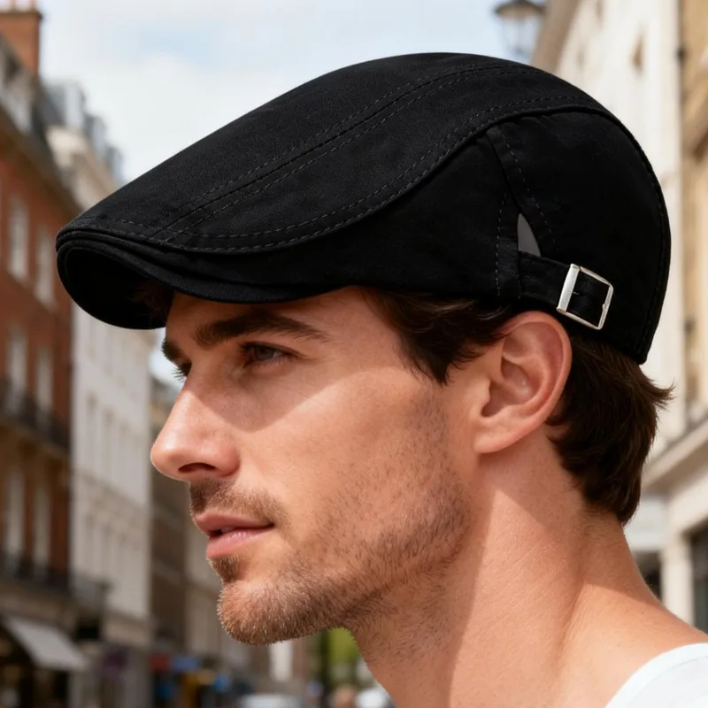 Frühling Sommer Newsboy Cap Klassische Britische Weiche Mütze für Herren Trendige Lässige Baskenmütze Ivy Cap