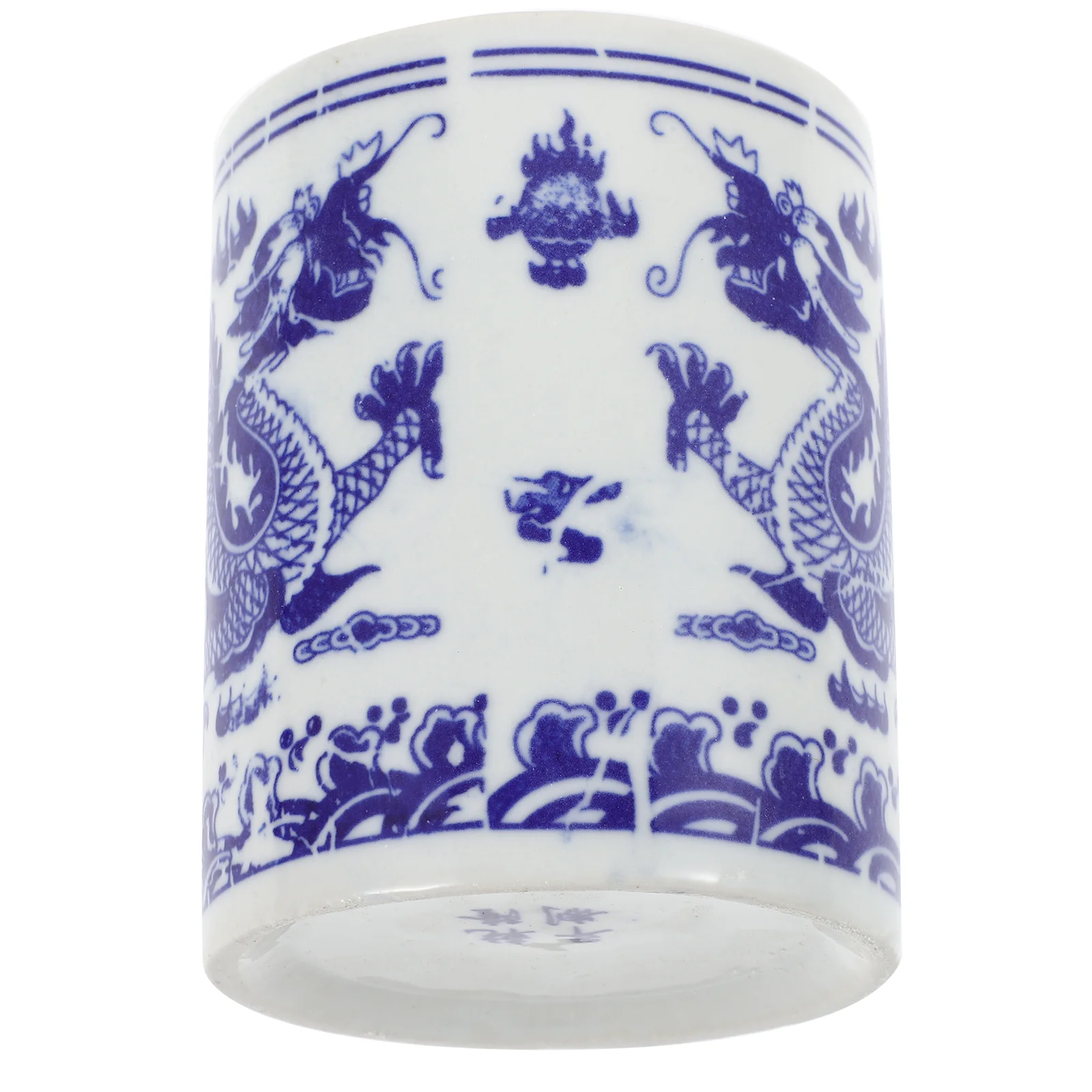

Blue and White Porcelain Chopsticks Spoon Bucket Utensil Holder Organizer Cutlery Writing Brush Fork Ceramics Storage
