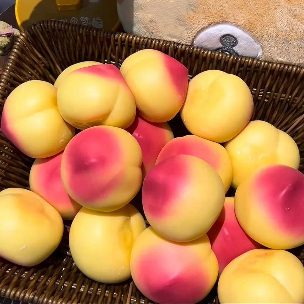 Creative Sensory Fidget Crunchy Squishy Shapeable Moldable Squishy Peach Self-Made Pinch Blocks Filled Squishy Student