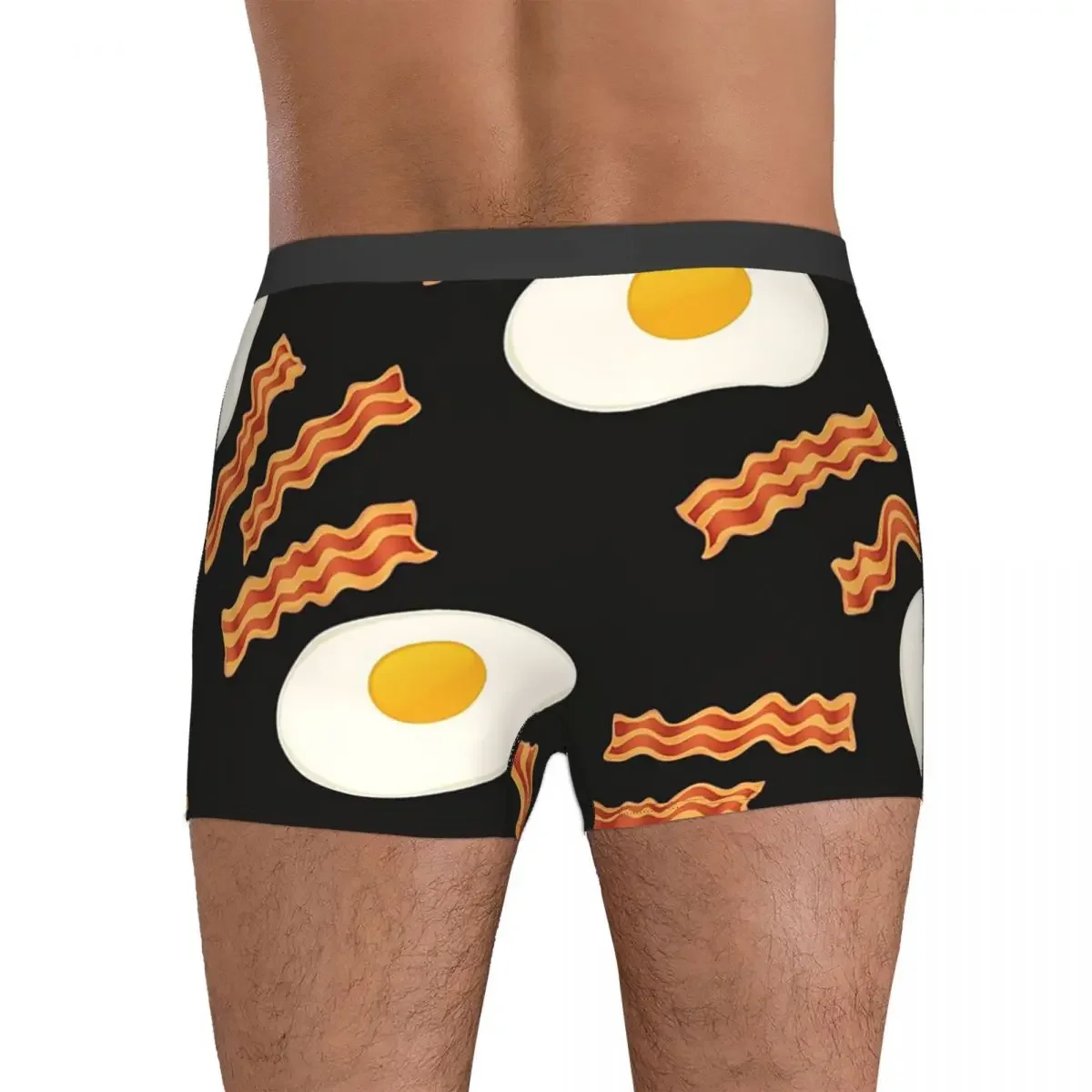 Boxer doux pour hommes, sous-vêtements masculins, culotte de petit-déjeuner, short Bcopropriété et œufs, cadeau pour petit ami