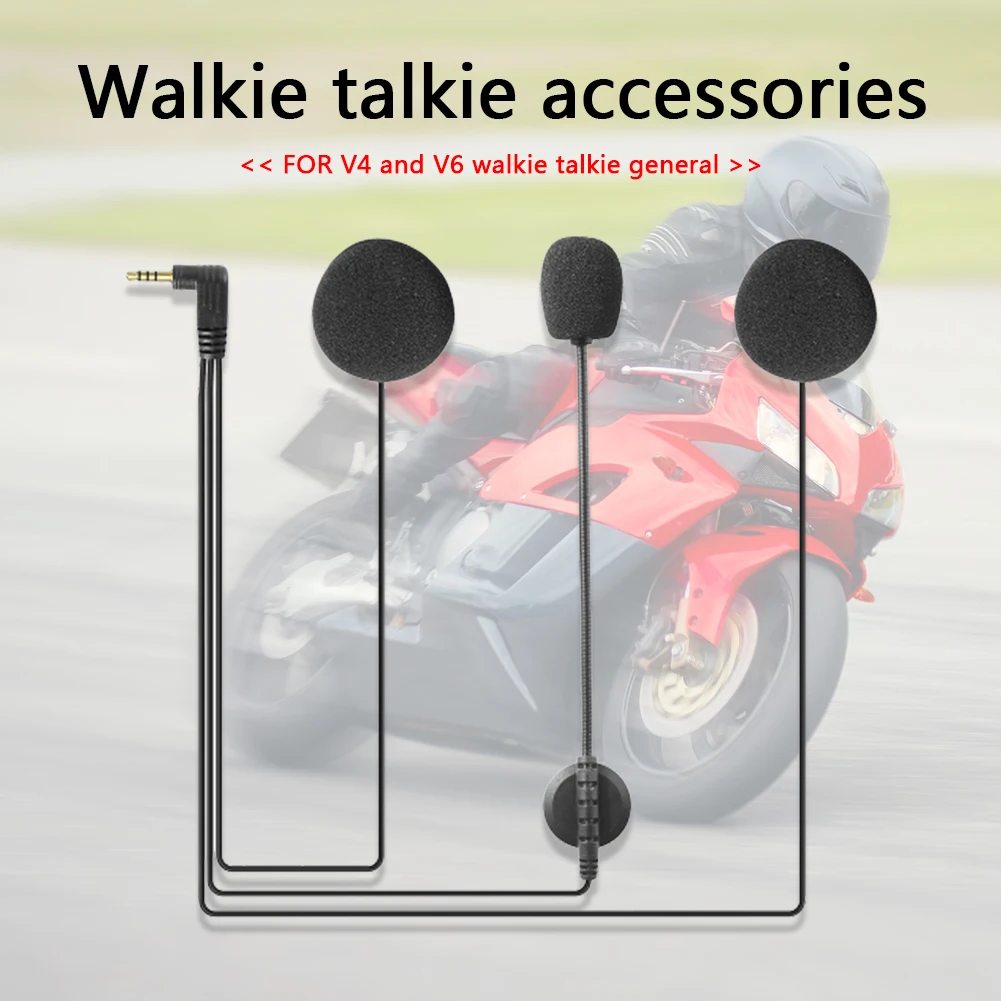 Motorcycle Intercom Headset Bluetooth-Compatible Motorcycle Intercom Earphone BT Helmet Intercom for V4 V6 Headset