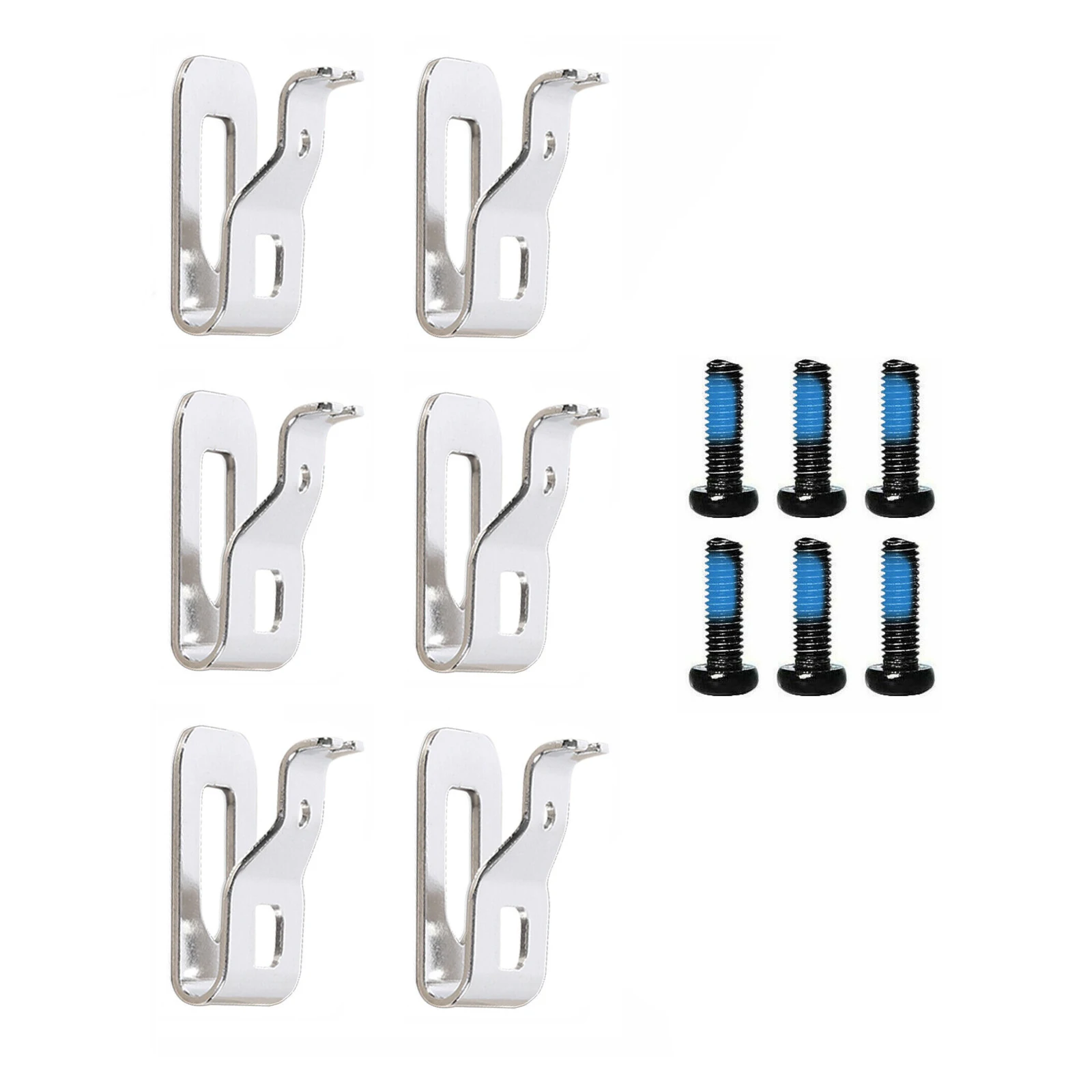 6Pcs/Set Steel Belt Clip Hooks For DeWalt 20V Drill Impact Driver N268241 N169778 DCD980 Portable Tool Belt Hooks Storage Holder