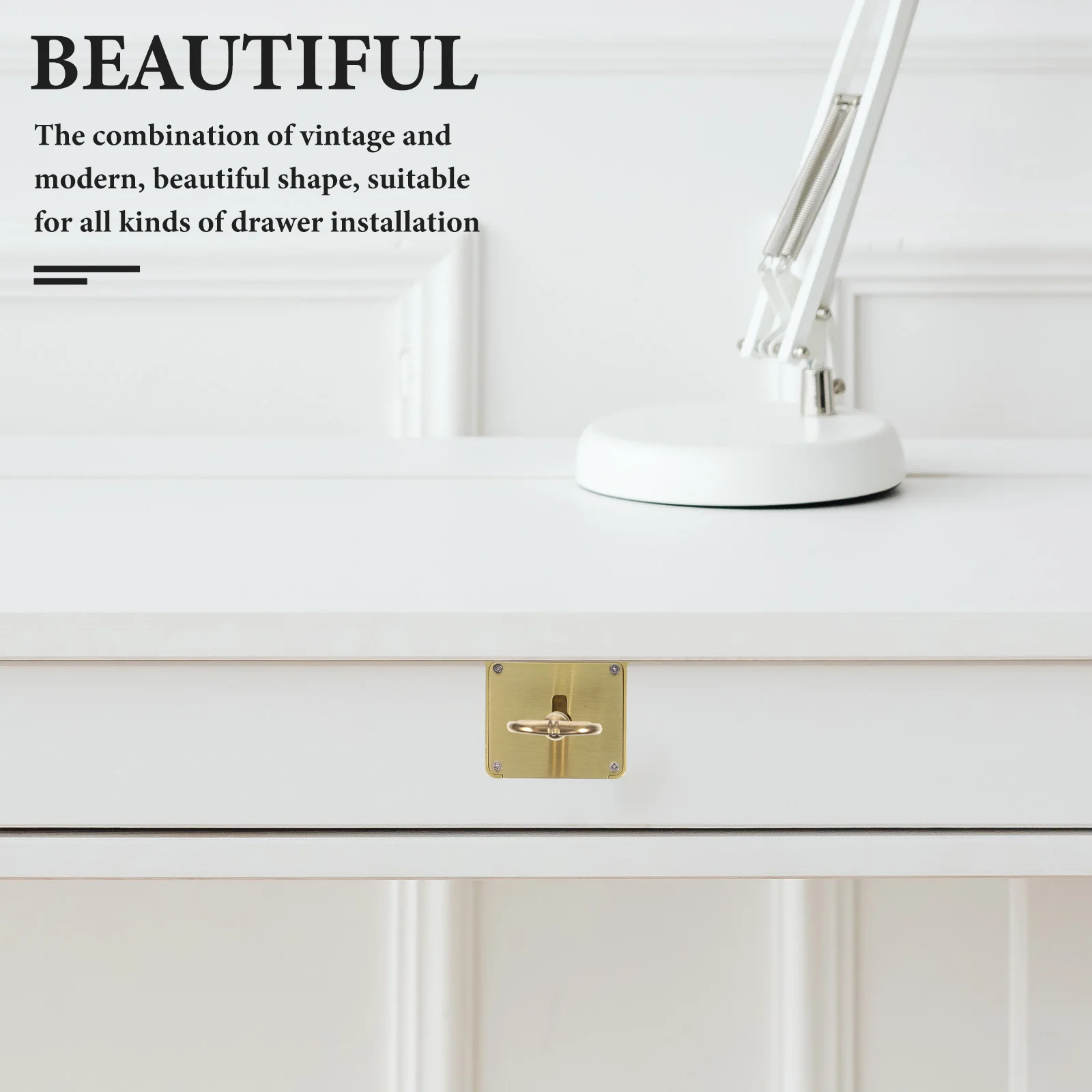 Square Drawer Lock Cabinet with Key File Heavy Duty Locks Furniture Retro