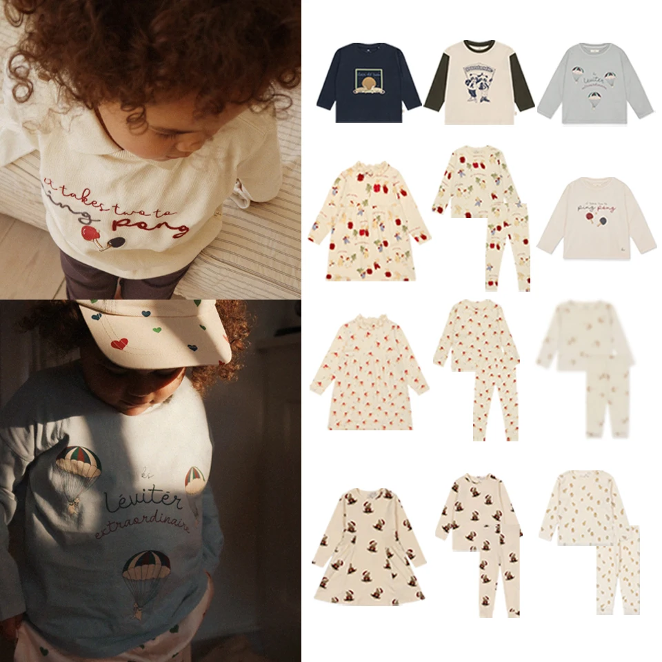 

New Autumn KS Kids T-Shirts For Boys Girls Panda Printing Polo Shirt Baby Cute Cartoon Clothes Children Cotton Long Sleeve Tops