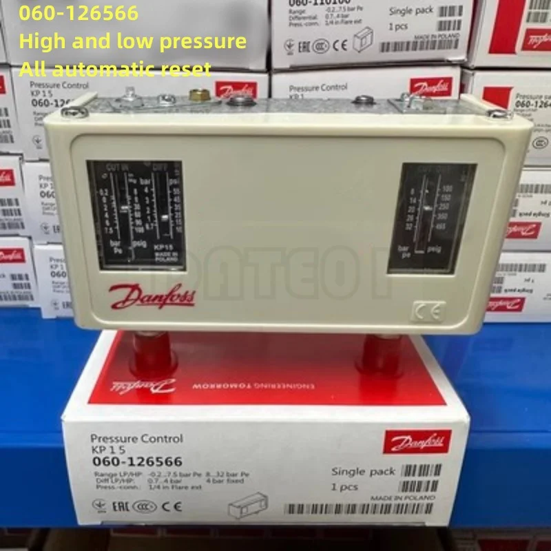 

Pressure Controller Pressure Switch High And Low Pressure Protector Kp15 060-124566 Dual Automatic Reset 060-125466Manual Reset