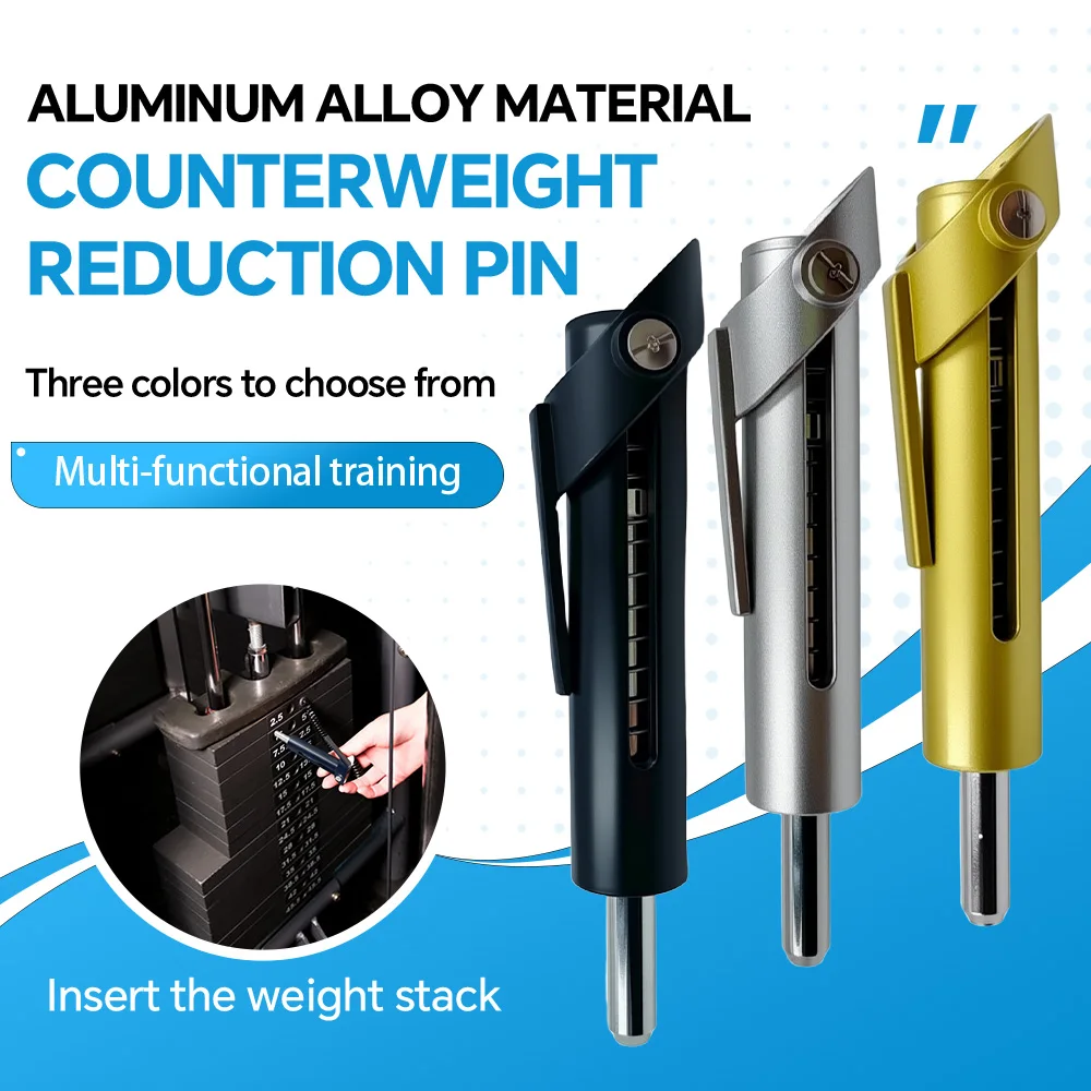 Goupille de réglage en alliage d'aluminium! Goupille de sélection à dégagement rapide 7,8 mm 9,5 mm - Lâchez la barre de musculation sans arrêter - Alliage d'aluminium - 3 couleurs