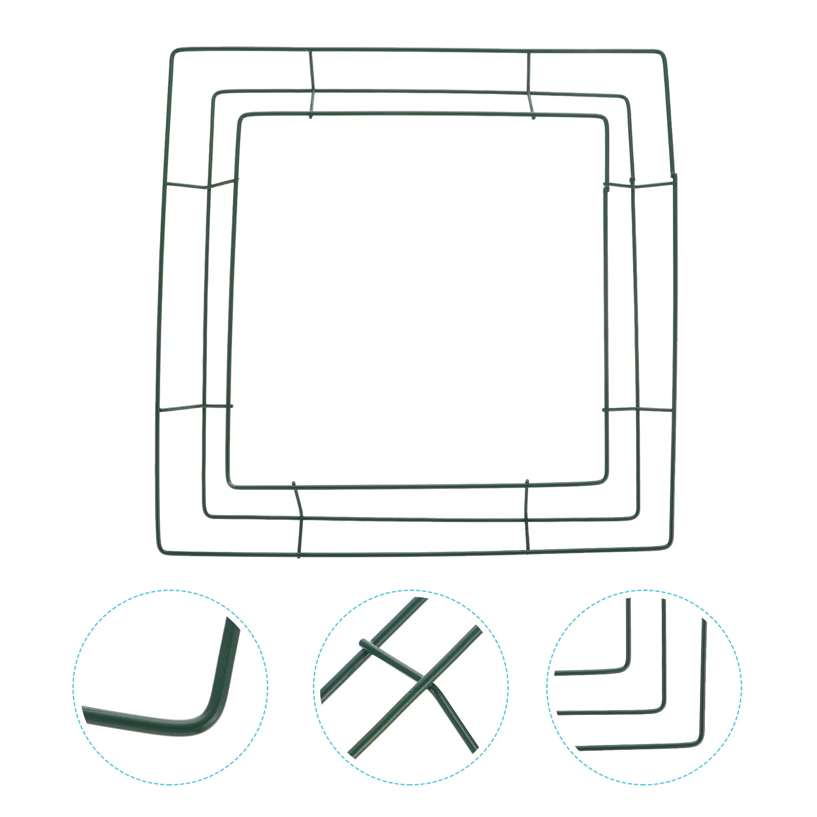 

2pcs Iron Rings 12 Inch Heavy Duty Wire Frame For Diy Floral Decor Green Coated Craft Christmas Wreath Making Garden Outdoor