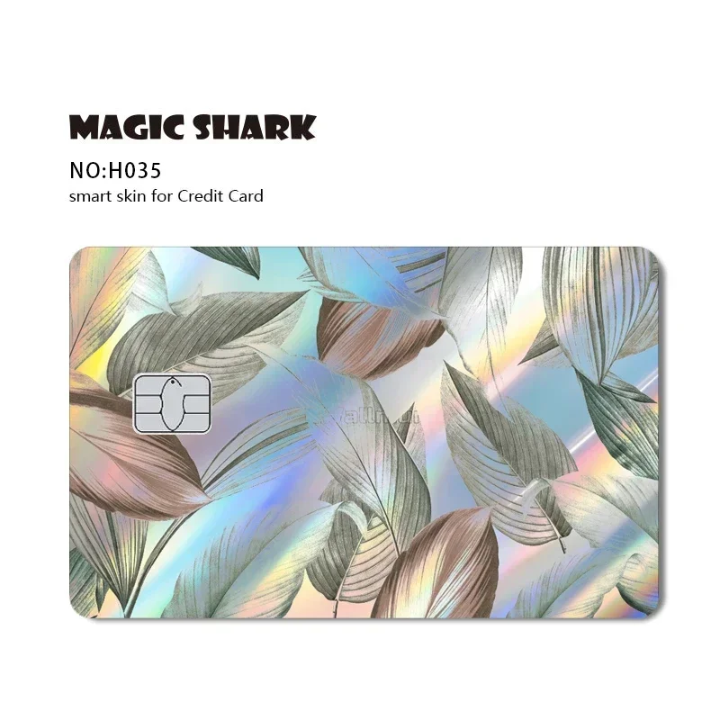 Magic Shark Skull Panda Hunter Broke Blue Eyes Dragon Laser Holographic Sticker Cover Film Skin für Credit Bank Debit Card