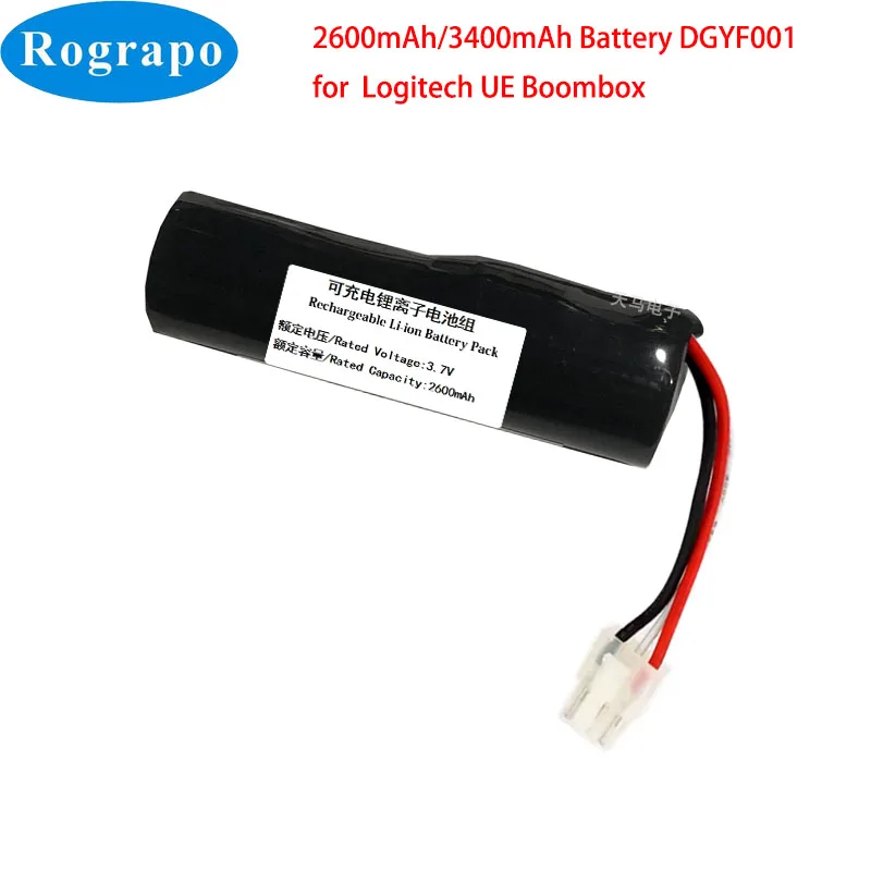 New 3.7V 3400mAh/2600mAh Battery DGYF001 for Logitech UE Boombox Speaker