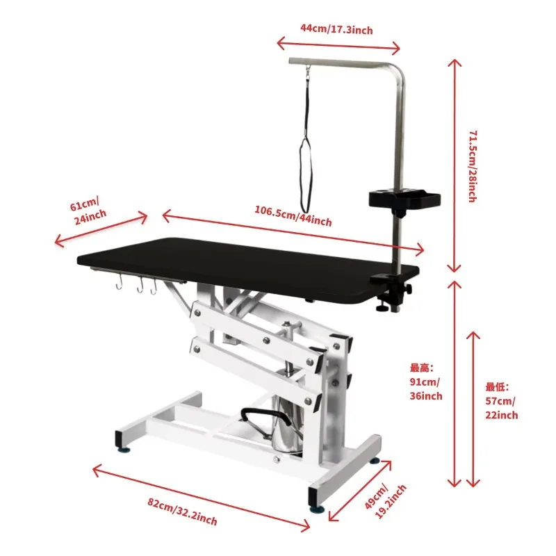 Pet Cleaning Hydraulic Lifting Pet Grooming Stand Rope Cross-border cat Dog Grooming Table Pet Grooming Kit view 4