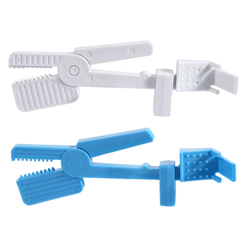 10pcs Dental X-Ray Film Holder Plastic X Ray Film Clip Snap Clip White/Blue Plastic Dental Lab Instrument Tool Radiograph Holder